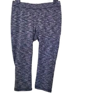 LIVI Lane Bryant Women's Active Black Space Dye Pedal Legging Workout Tight